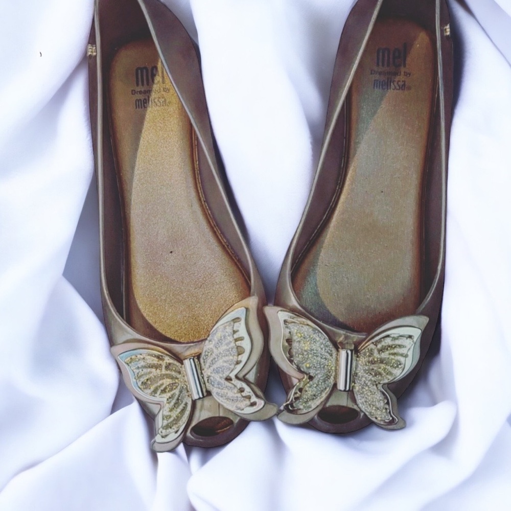 Melissa Gold Butterfly Flats